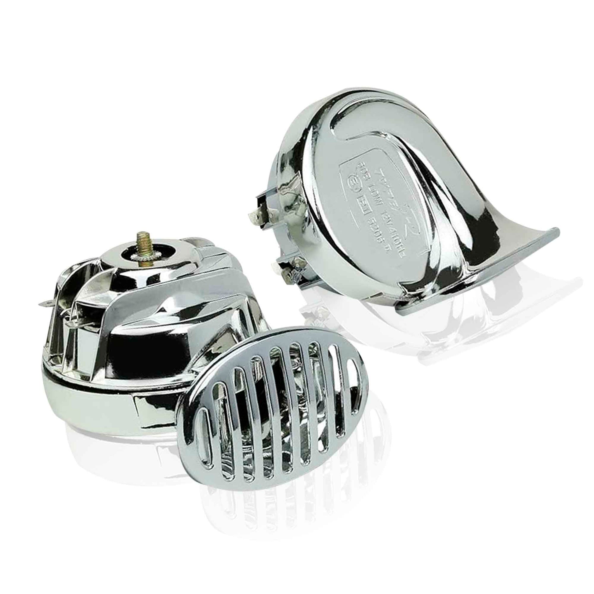 Chrome Double Shellhorn W/Relay  12V image 0
