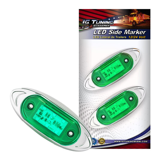 Green Oval LED Lamp image 0