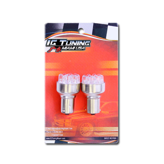 Single Cont Red 12 Led Bulb 2 Pcs Sets image 0