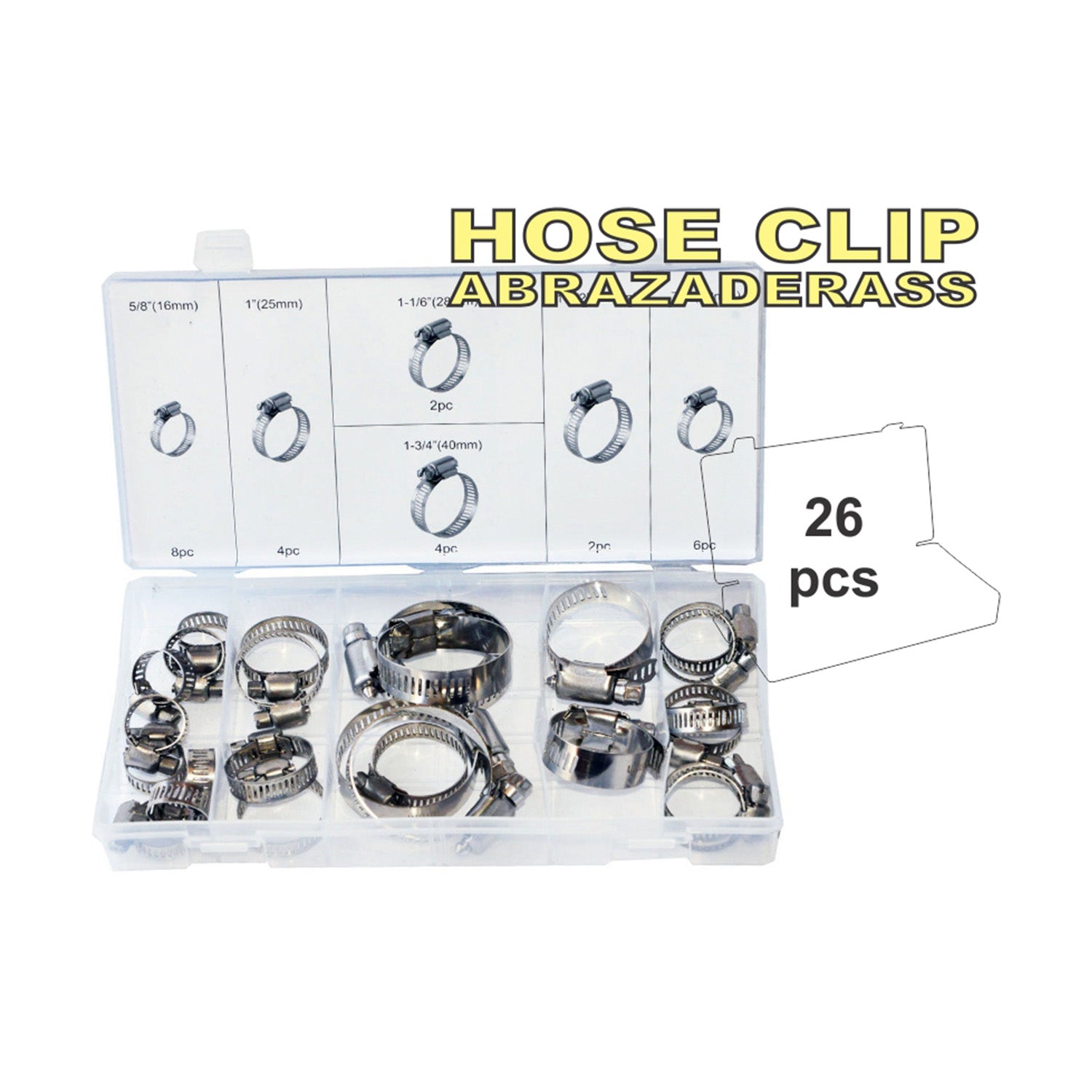 26 Pcs Hose Clamp clip Assortment kit image 0
