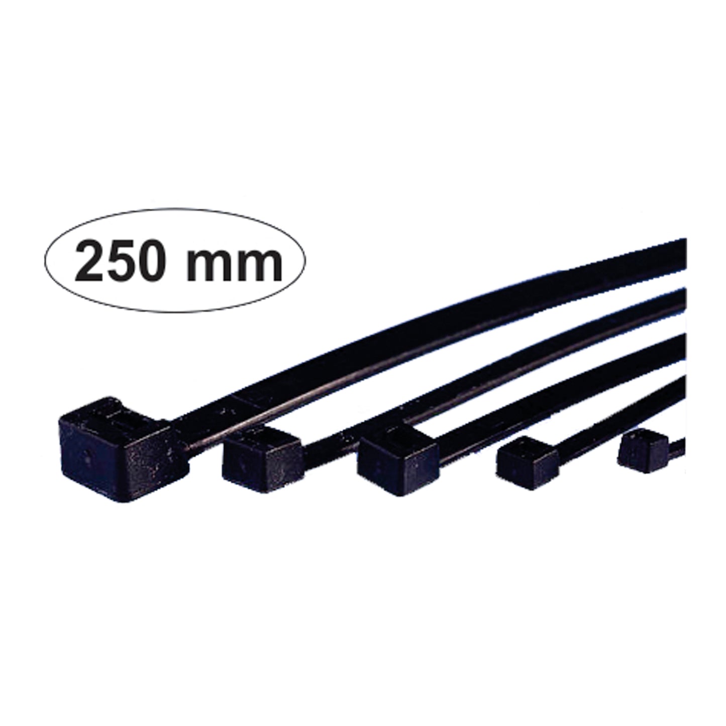 250Mm Black Pl. Tie Wrap image 0