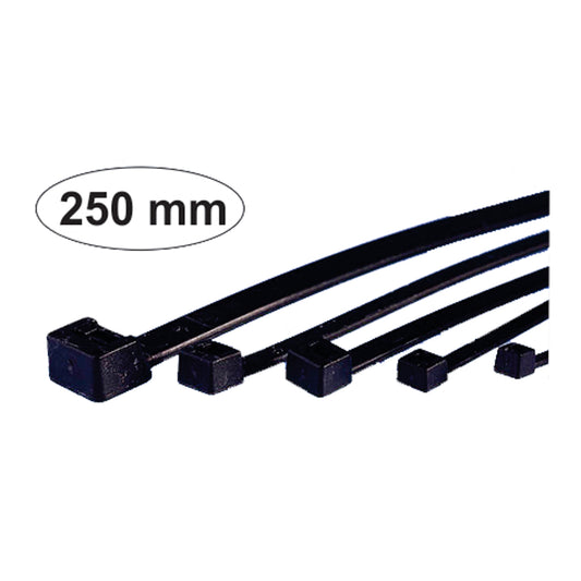 250Mm Black Pl. Tie Wrap image 0