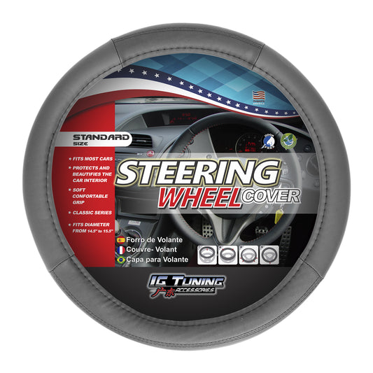 Steering Wheel Cover Plain Black image 0
