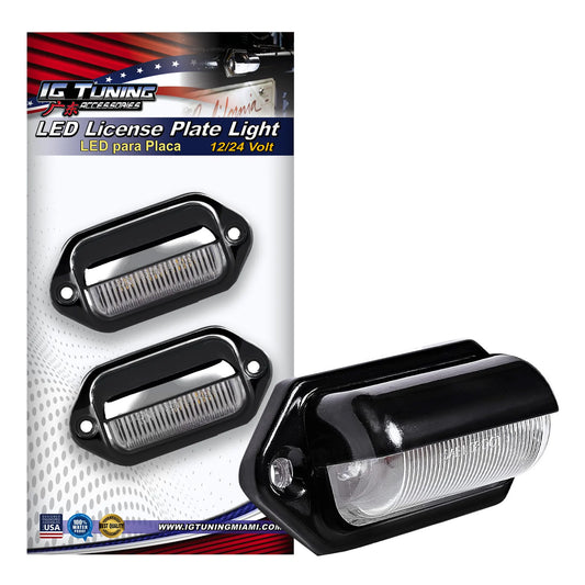 LED Lamp License Plate Black 2 pcs image 0