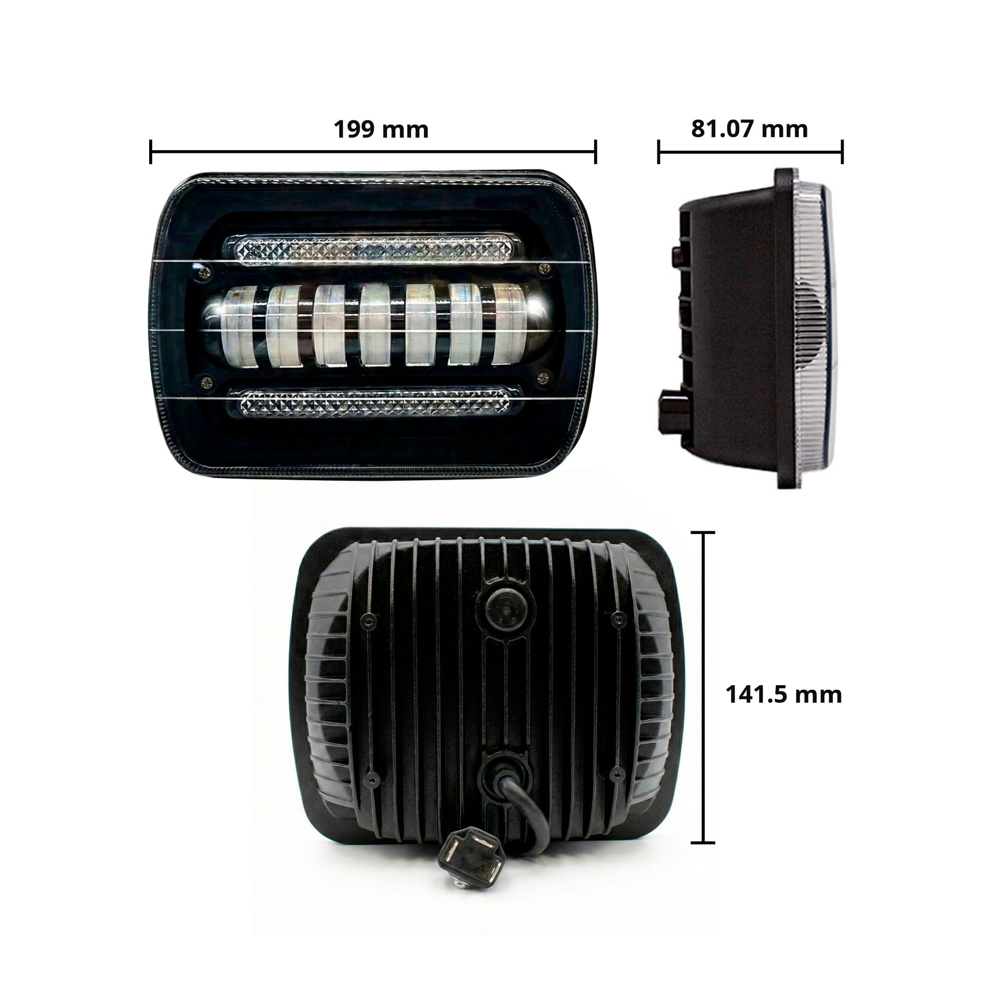HeadLamp Black Backgroung LED 5x7 image 2