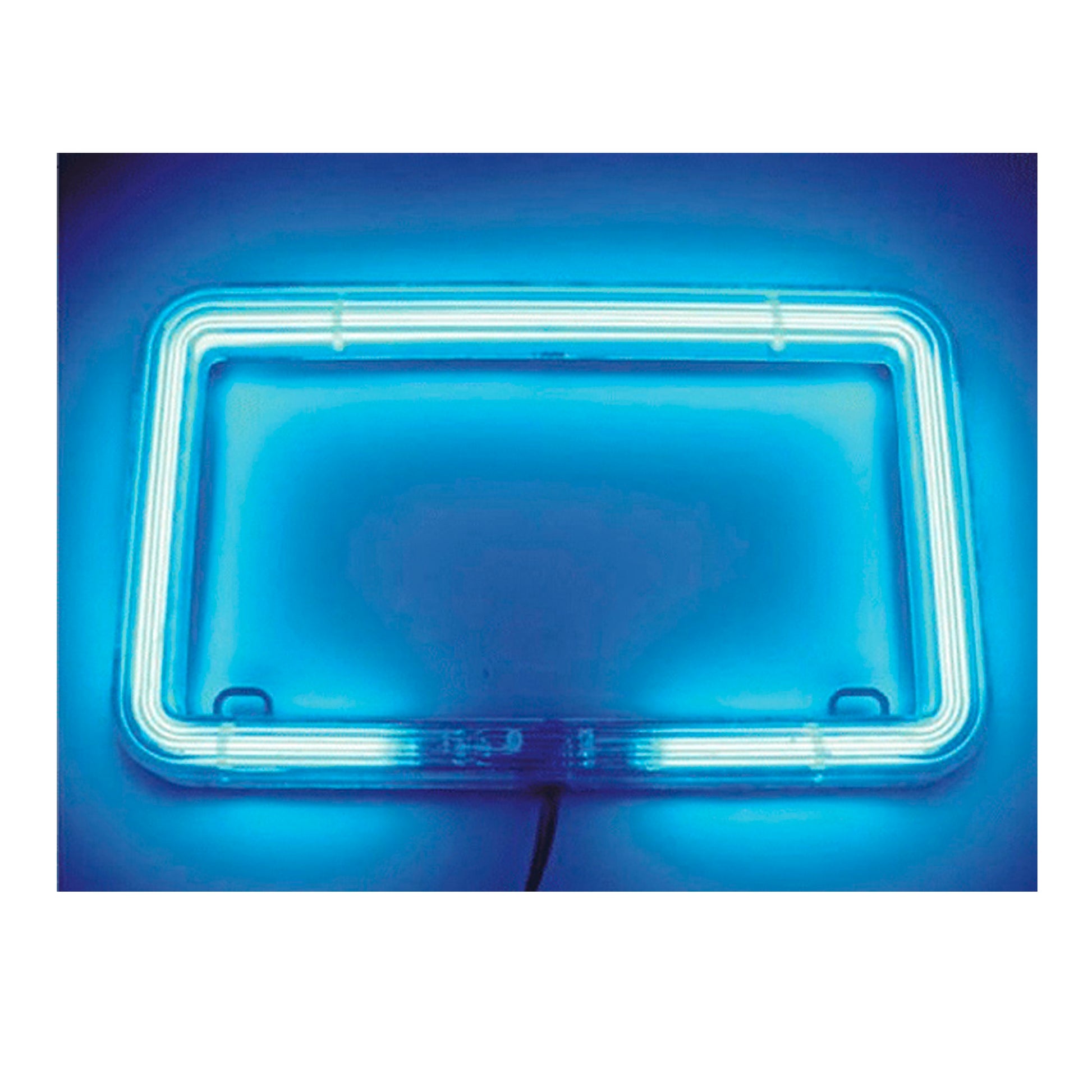 Motorcycle Neon License Frame Blue image 0