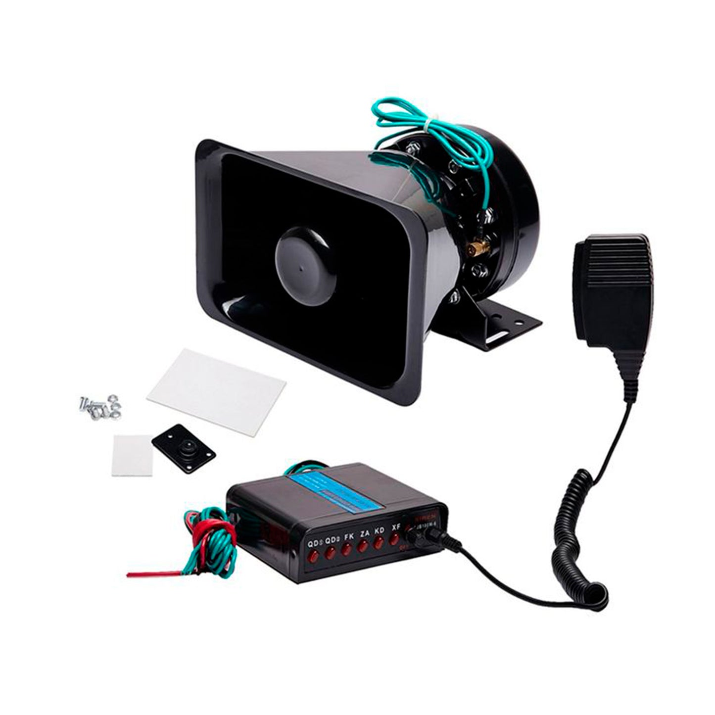 6 Tones Police Elect. Siren 100W  W/Mic. image 0