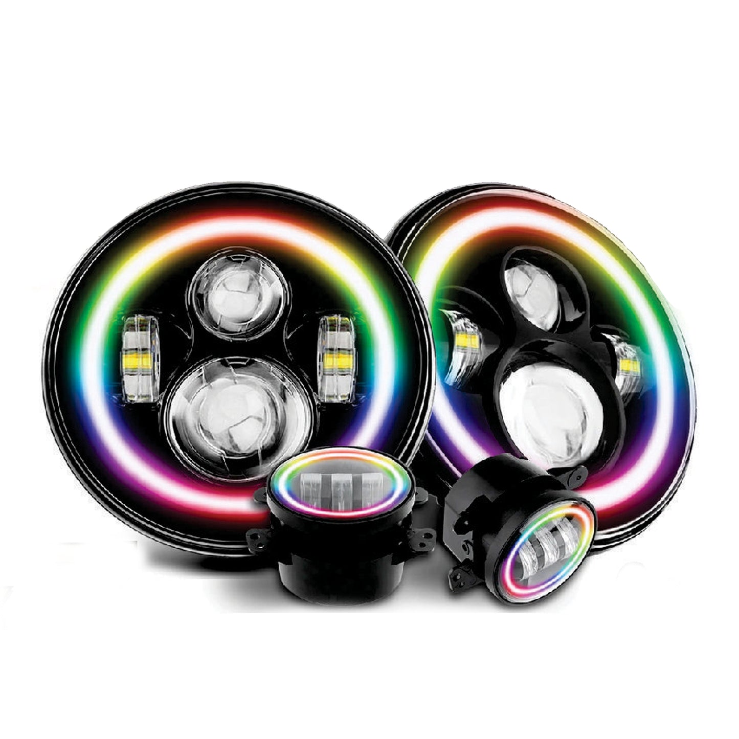 Headlamp Kit 4 pcs 7" controller with app image 0
