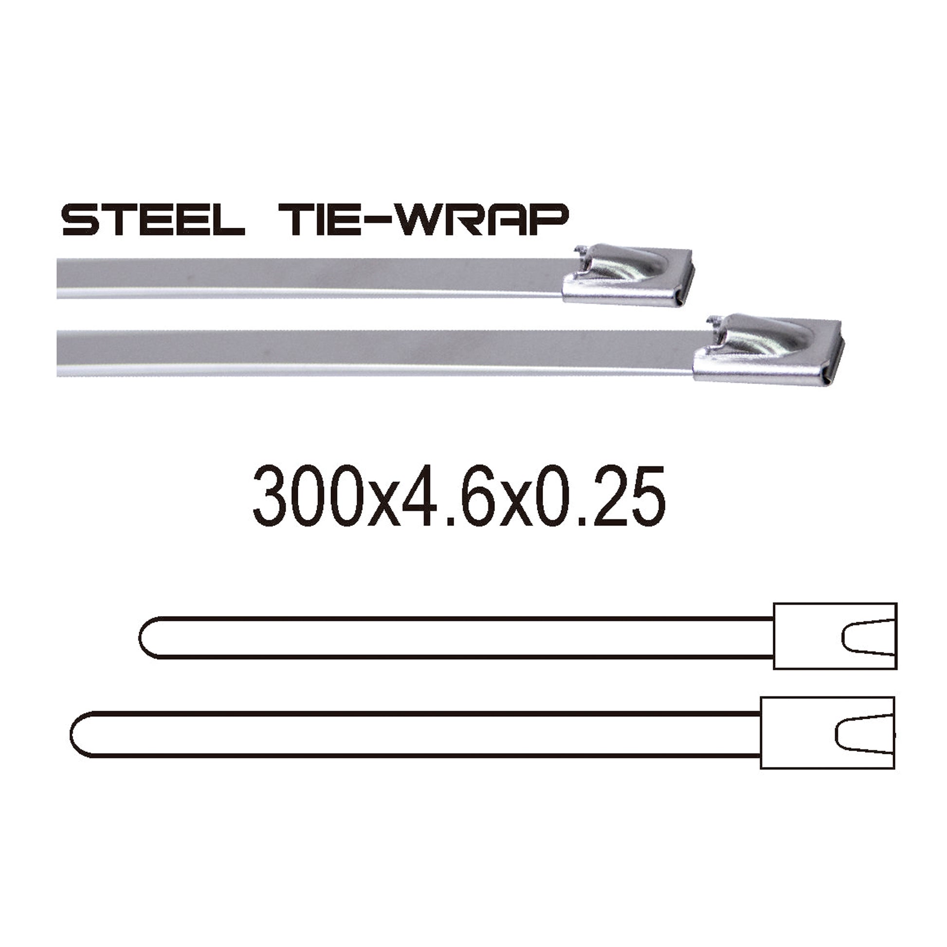 300x4.6x0.25 Metal Tie Wrap image 0