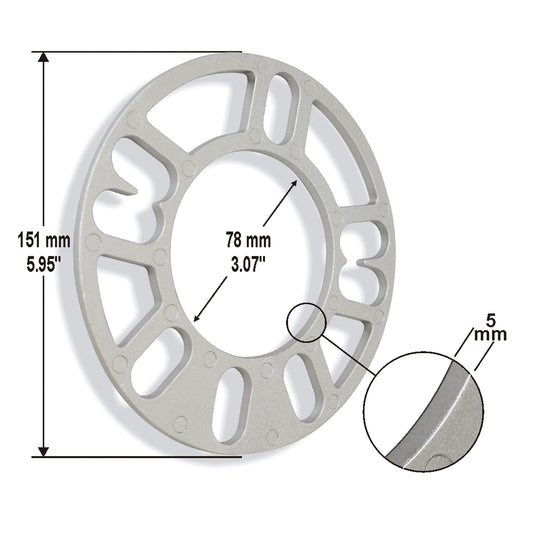 Aluminium Spacer 4 pcs Bag S100 5 mm image 0