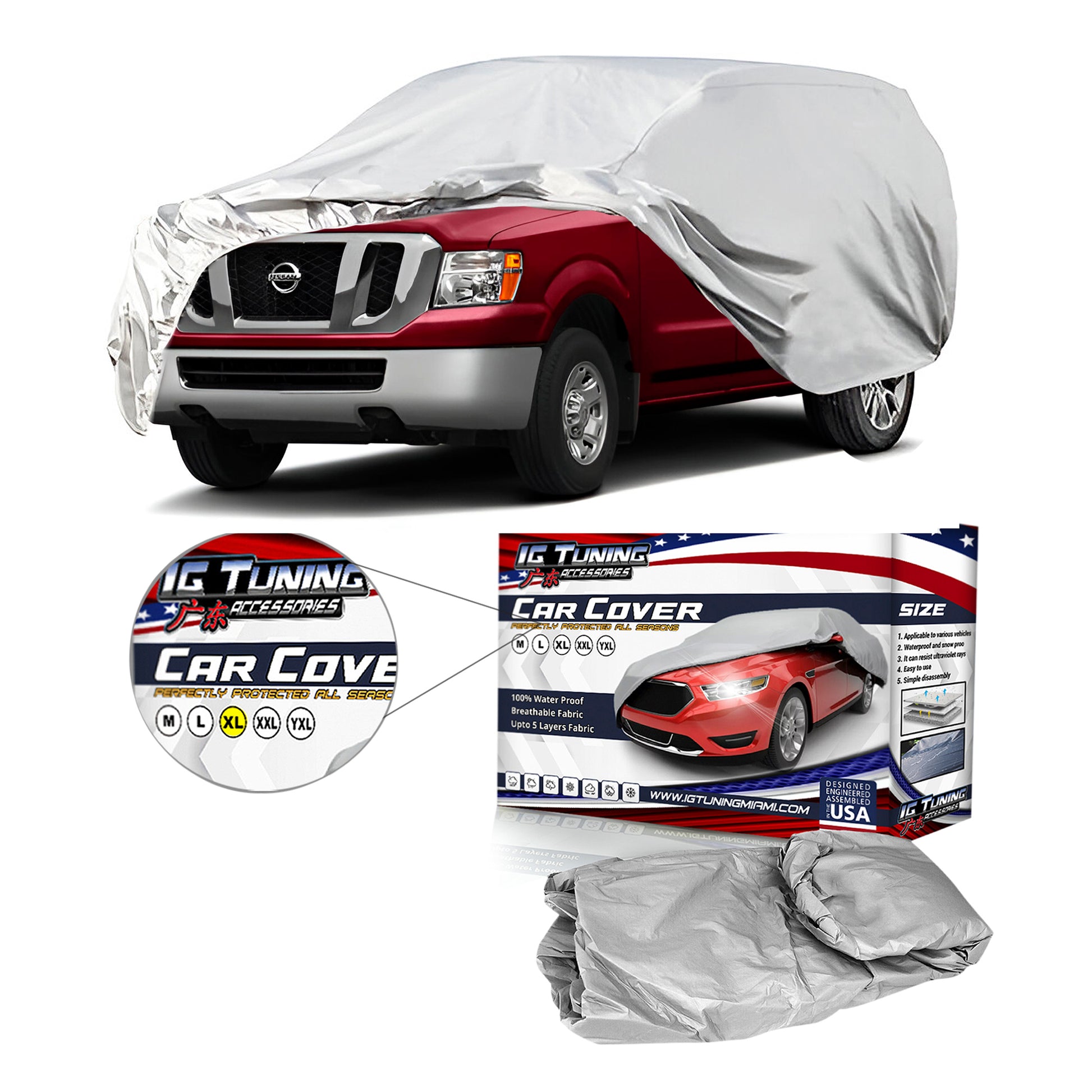 Car Cover (Size XL) 540 x 175 x 120 cms image 0