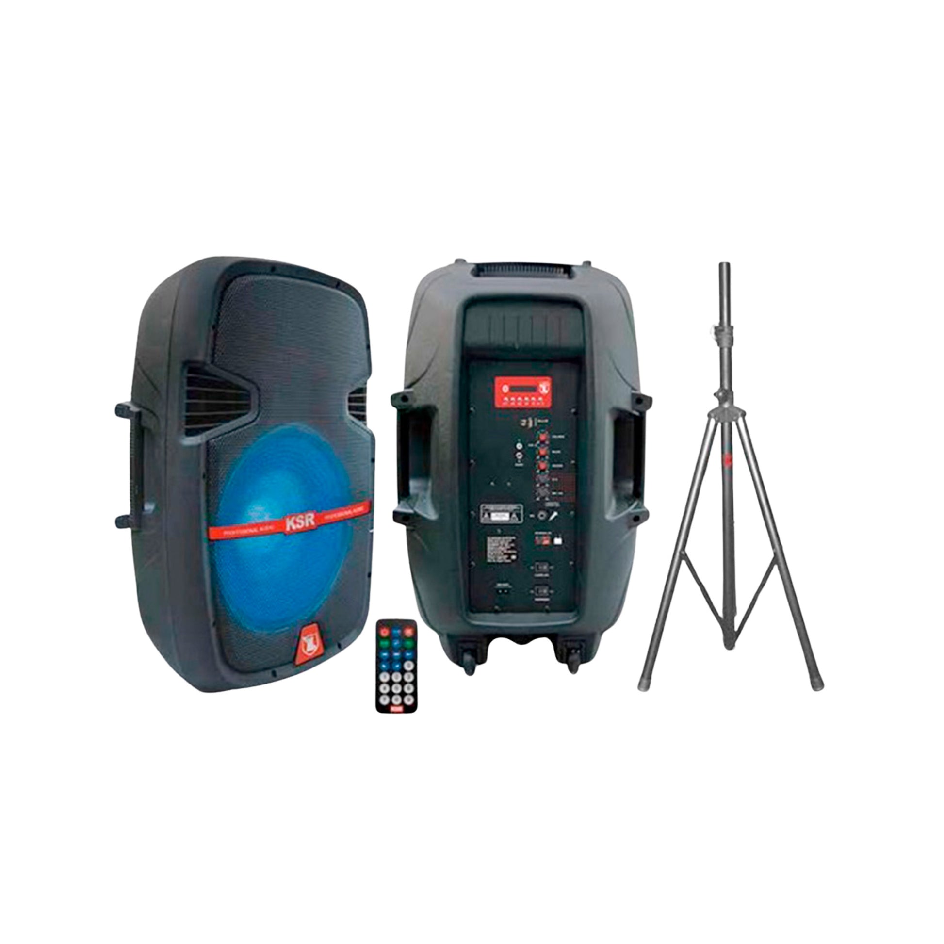 Port Speaker 25000W 15 Inch Mic Bt Tf Usb Fm Led Aux Remote image 0