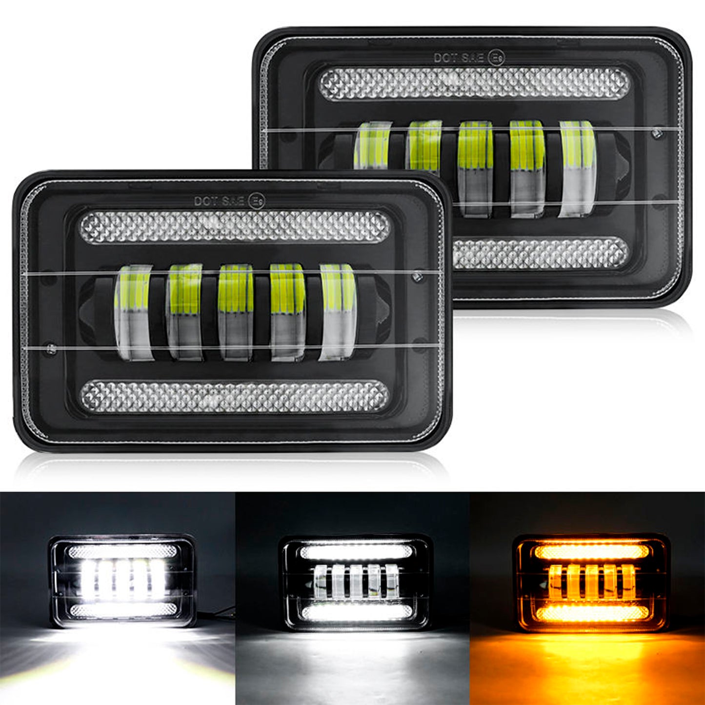 HeadLamp Black Backgroung LED 5x7 image 1