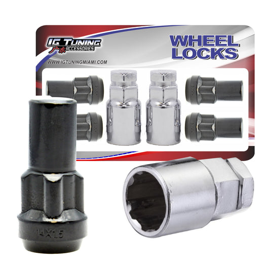 Acorn Mag L45 Wheel Lock 14x1.5 6Pcs Black image 0