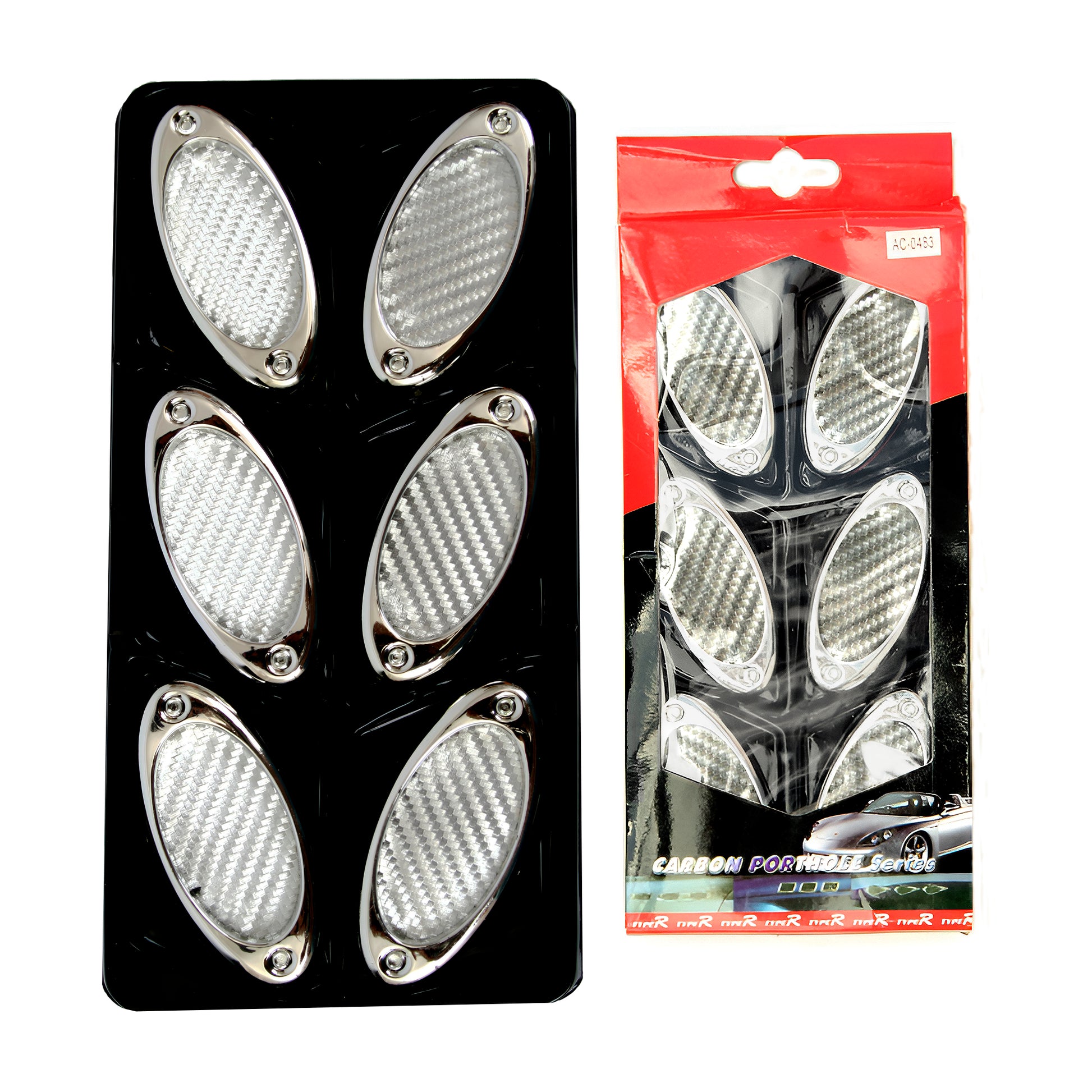 Air Flow 6 Pcs Oval Silver image 0