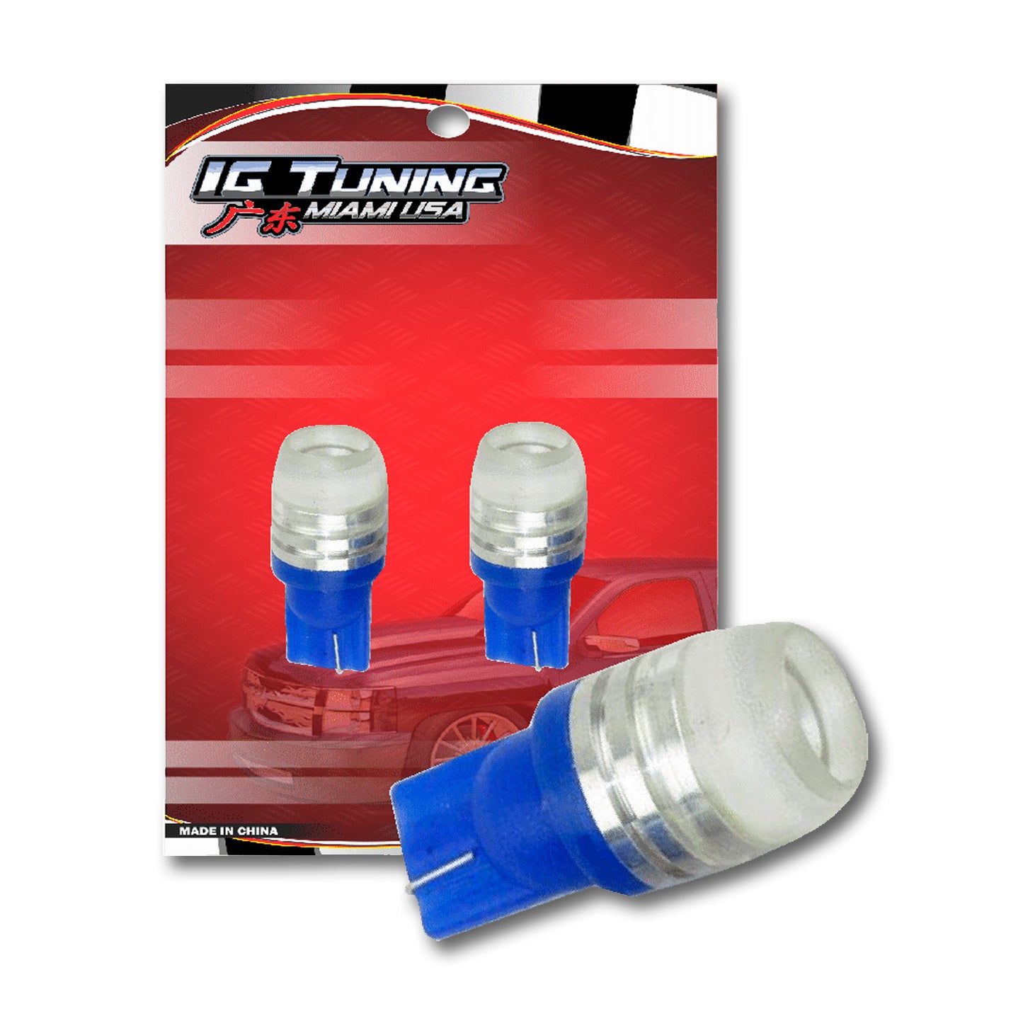 T10 1  Led (2Pcs) Bull Eye Blue. image 0
