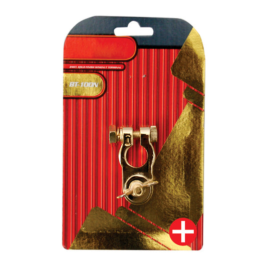 Battery Terminal Gold Buttefly Bolt Positive image 0