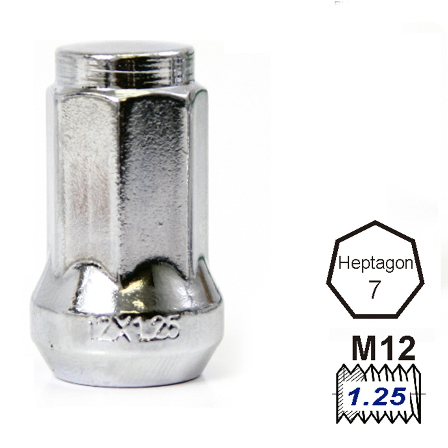 Nut 7 Sides 30 mm 12 x 1-25 image 0