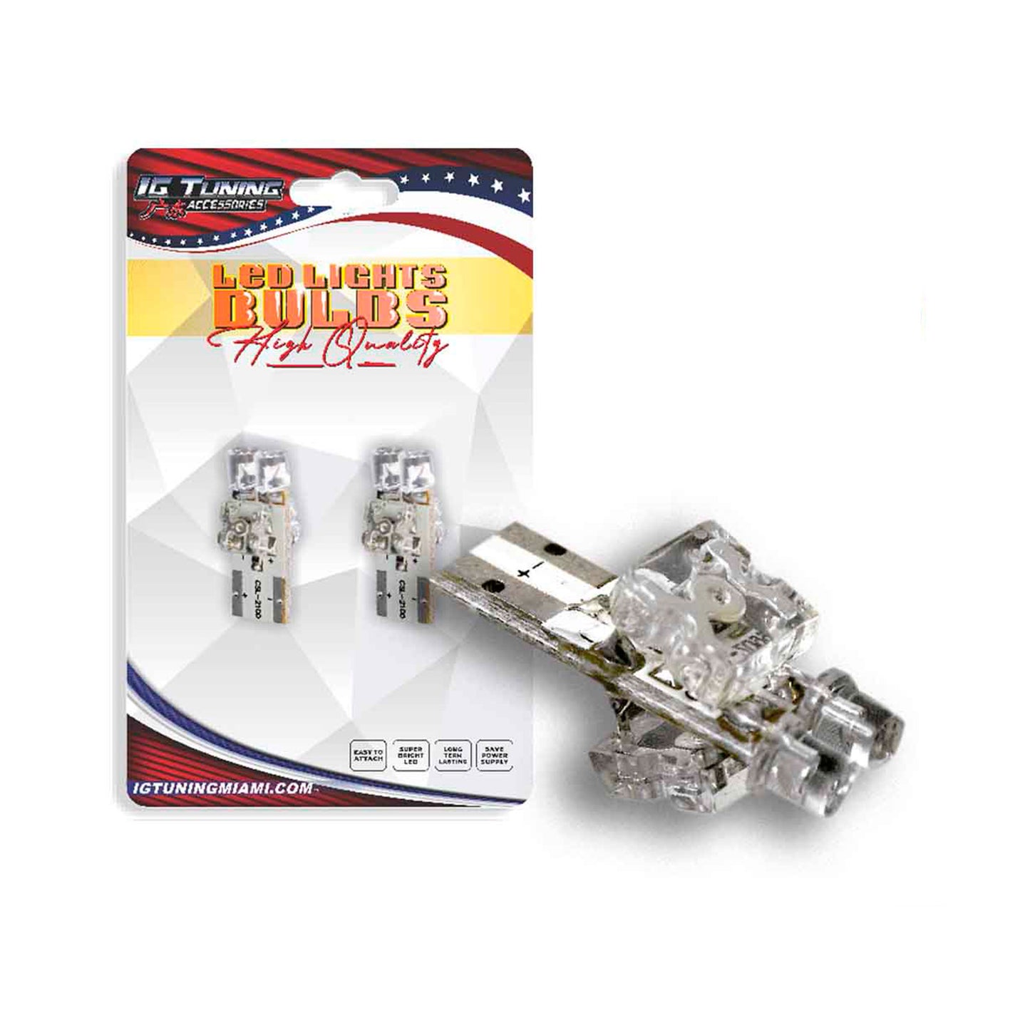 T10 3 LED Red 2 pcs image 0