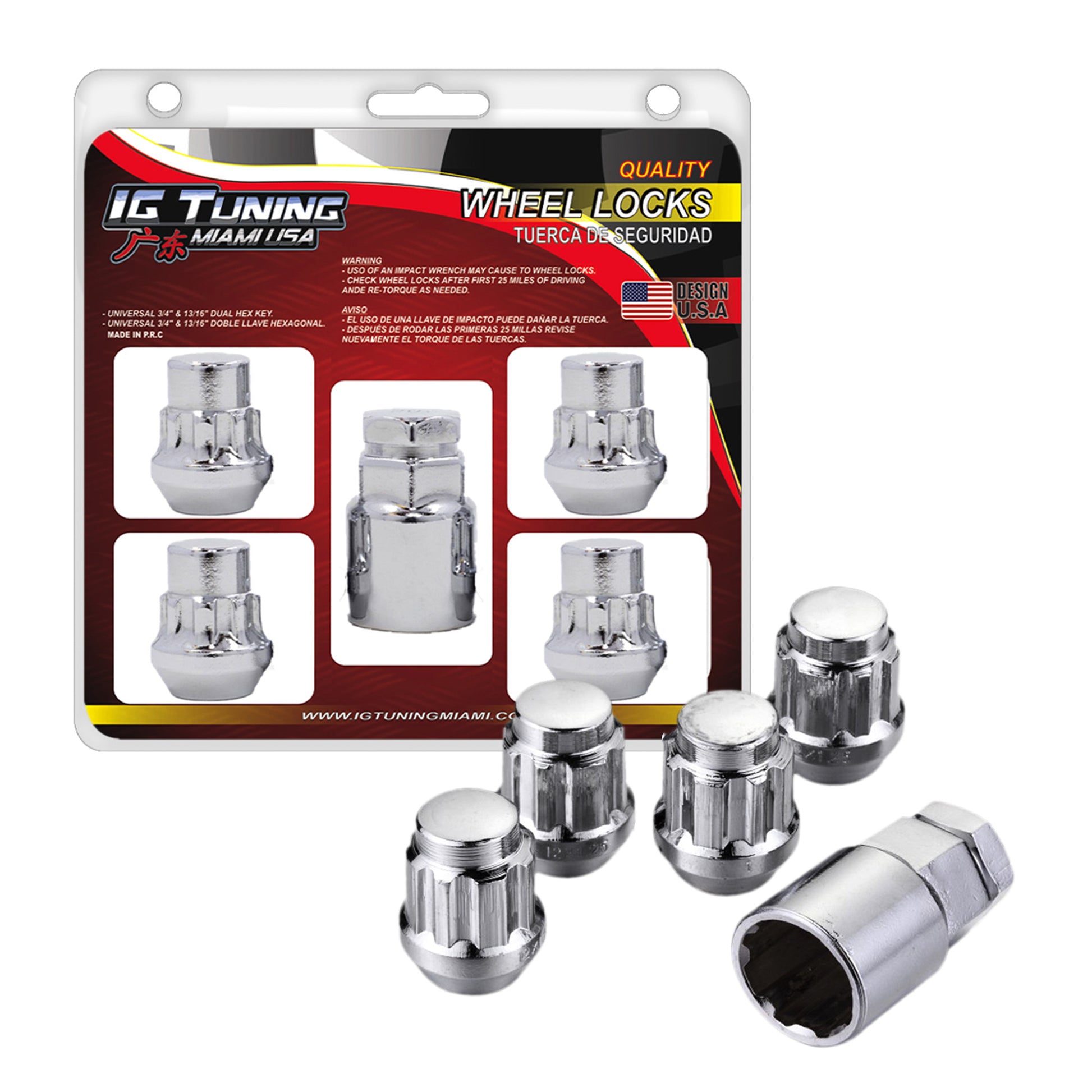 Cone Acorn Bulge Closed End Wheel Locks 12x1.50 image 0