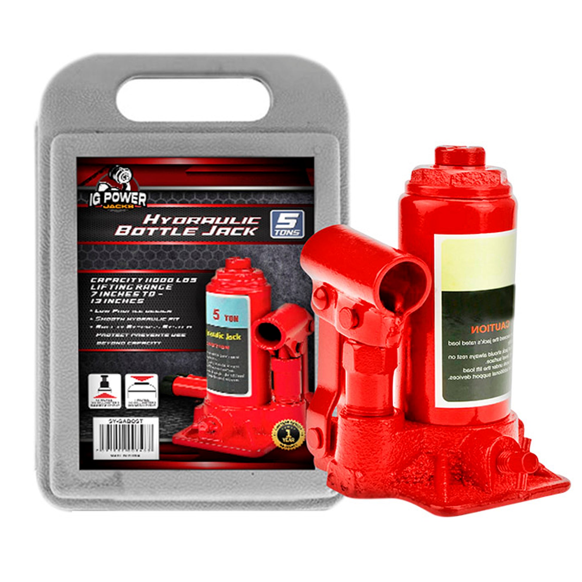 Bottle Jack 5 ton in Plastic Case image 0
