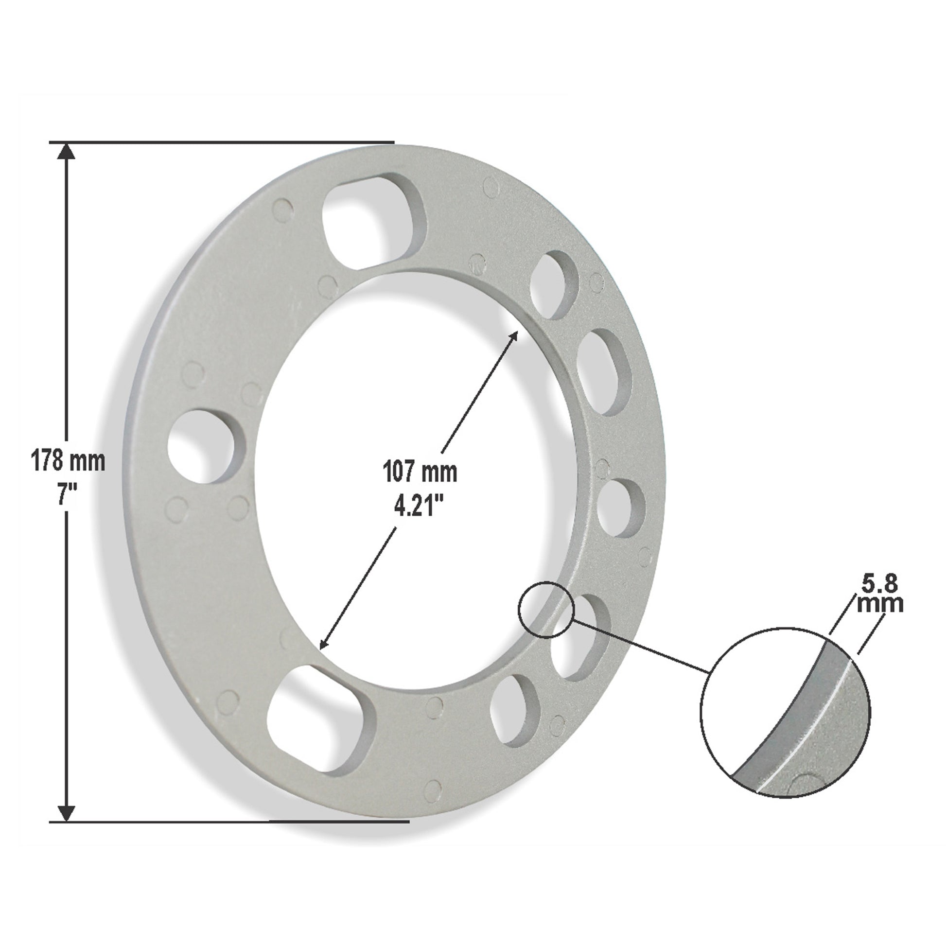 Aluminium Spacer 4 pcs Bag S103 5.8mm image 0