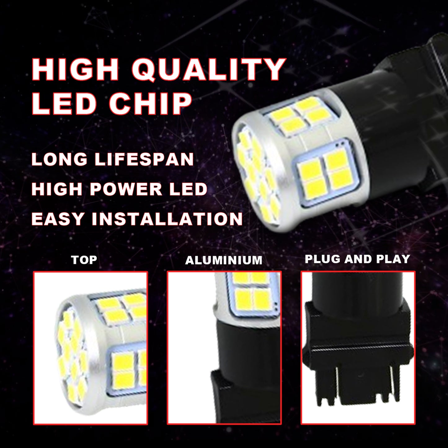 3157 LED Double Contact 30 LED White image 3