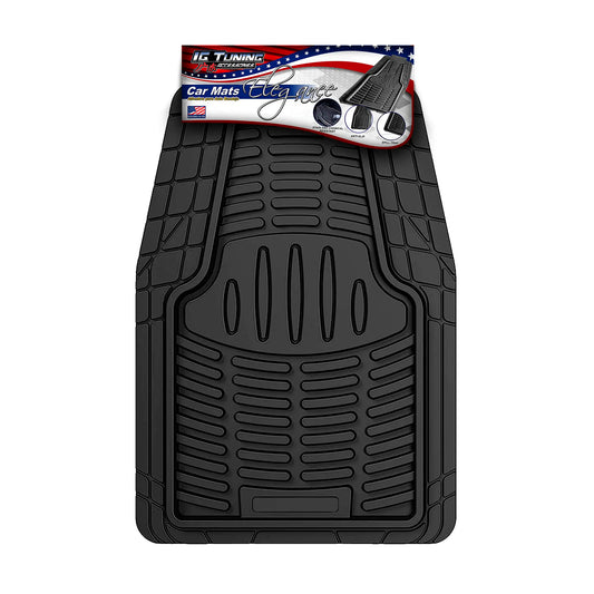 Floor Mat Set Elegance Black 4 Pcs image 0