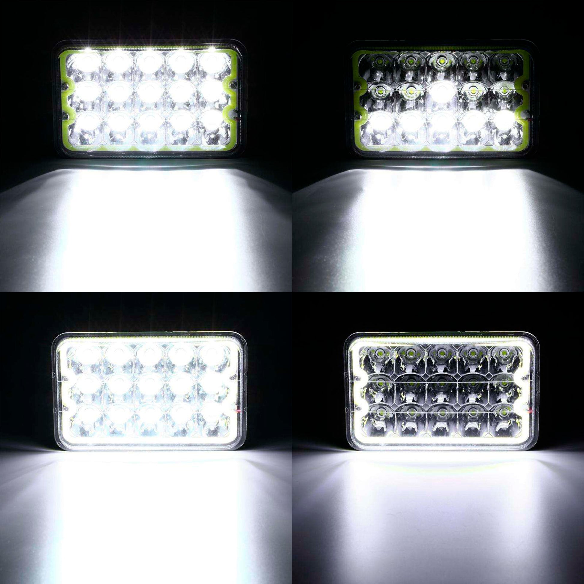 LED HeadLamp 4x6 15LED Ring LED 1 pcs image 2