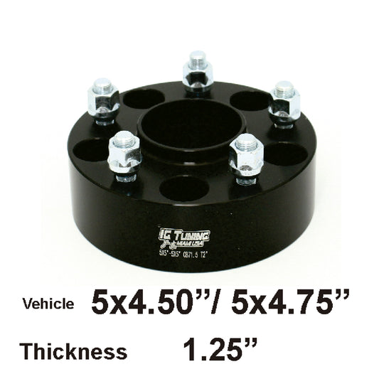 Adapter 5x4.5-5x4.75 to 5x4.50 CB74 T1.25 2pcs image 0