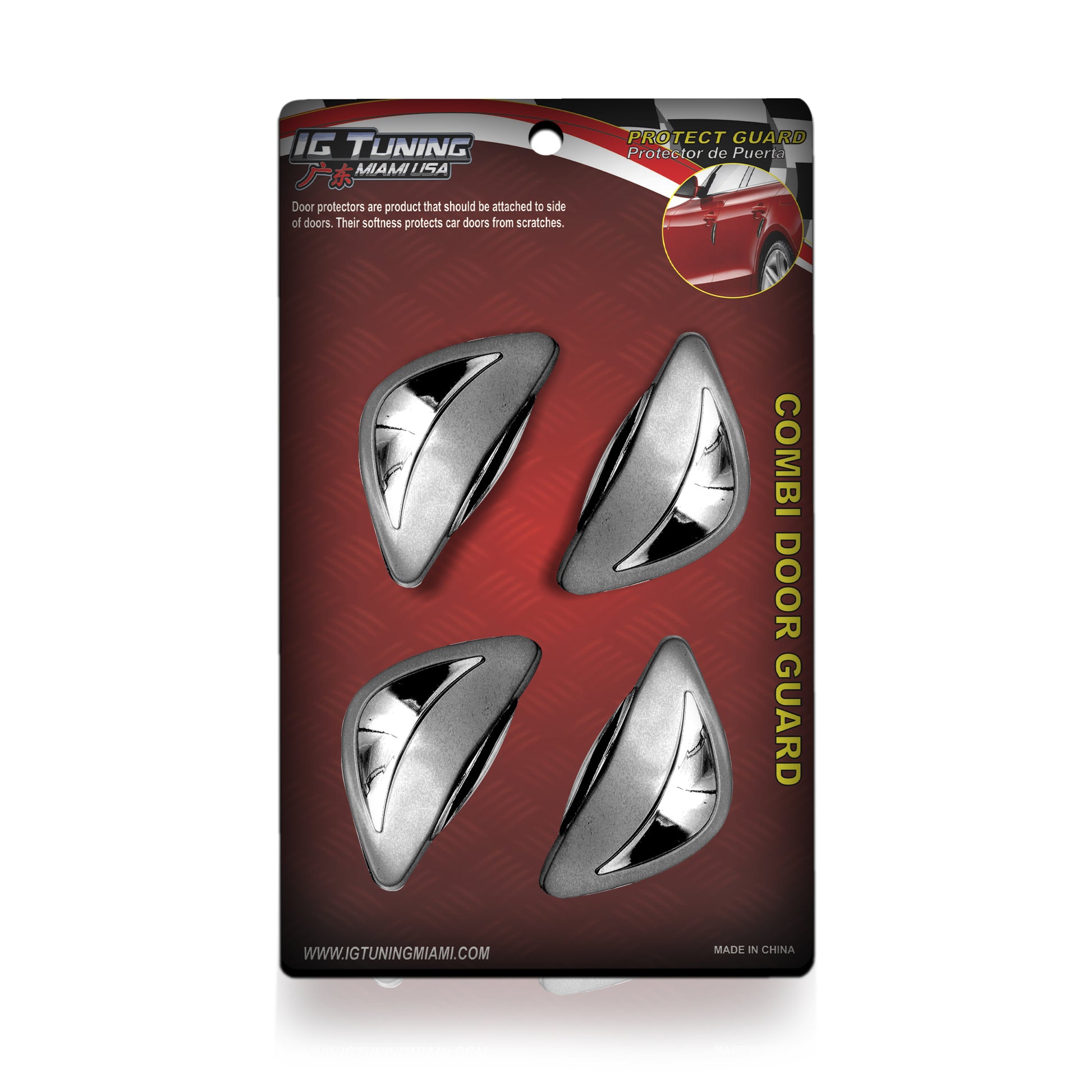 Door Protector Aerofoil Silver Chrome image 0