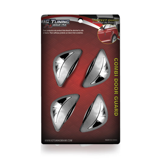 Door Protector Aerofoil Silver Chrome image 0