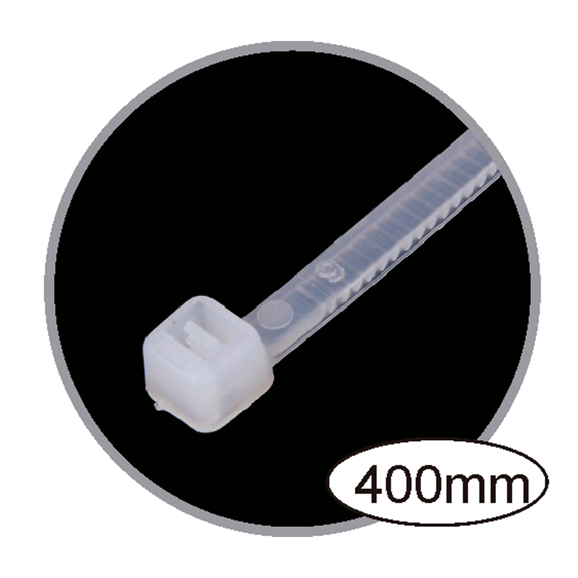 400Mm X 4.6 White Pl. Tie Wrap image 0