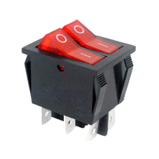 Double Switch With Red Light image 0