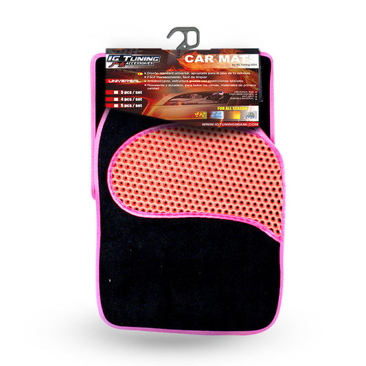 Carpeted Car Mats Rose 4 Pcs image 0