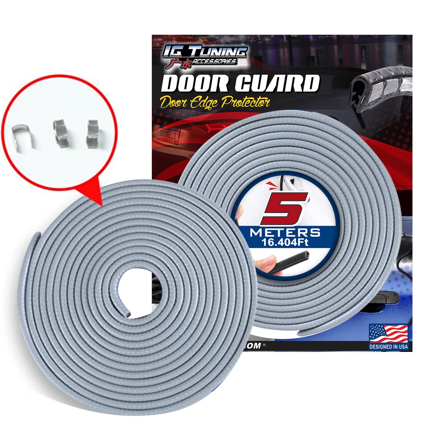 Car Door Rubber Guard Protector Strip White image 0