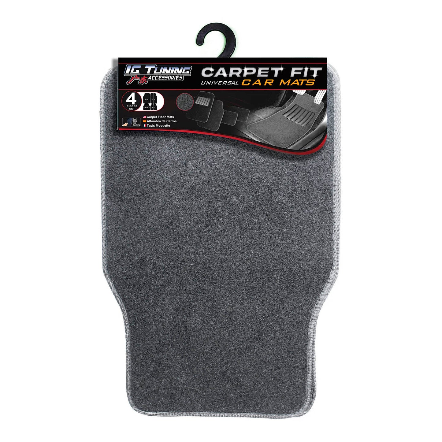 Carpet Mat 400 Grams Gray 4 Pcs image 0