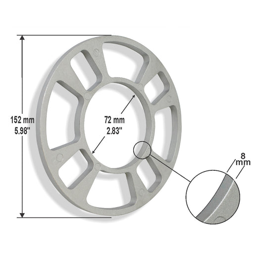 Aluminium Spacer 4 pcs Bag S101 8 mm image 0