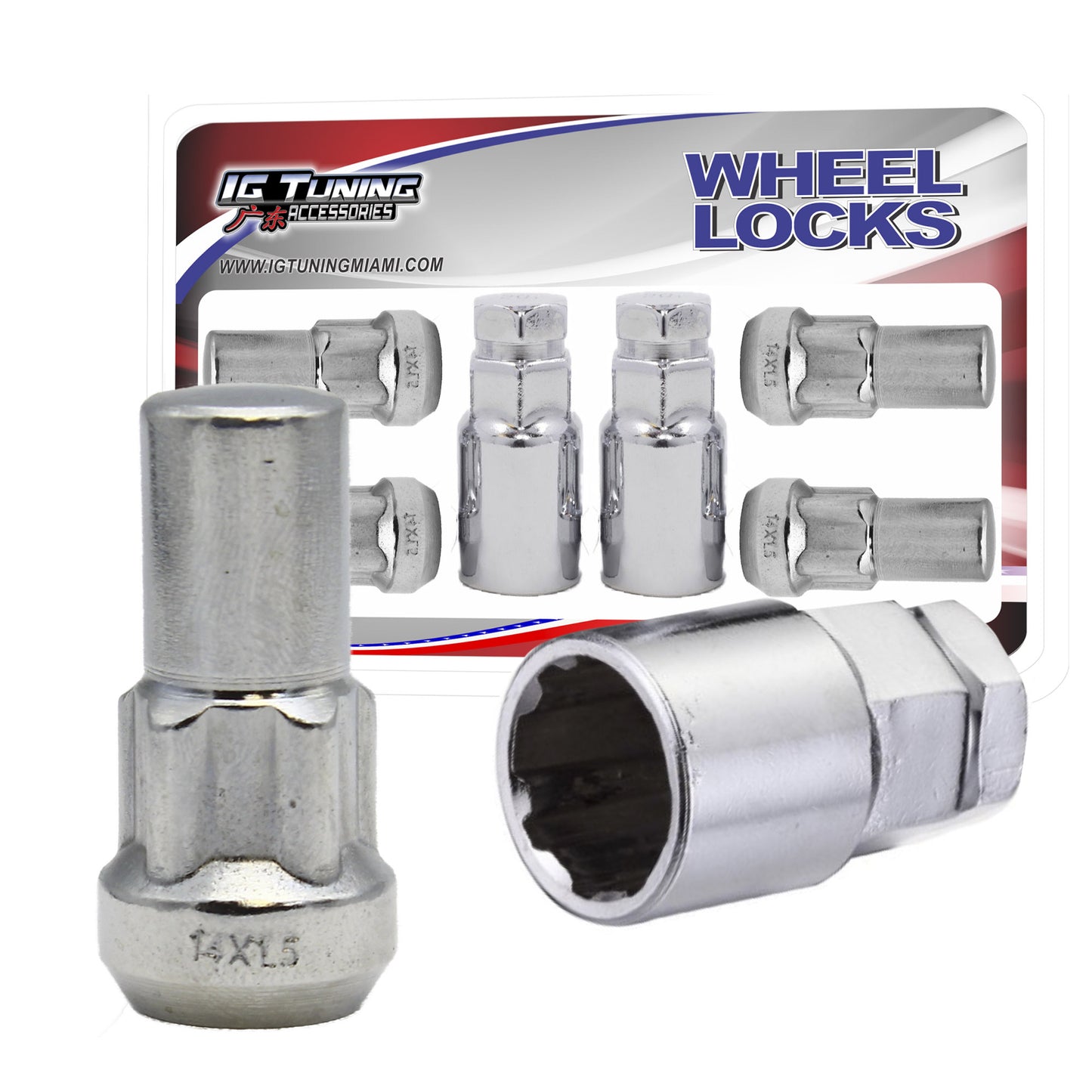 Acorn Mag L45 Wheel Lock 14x1.5 6Pcs image 0