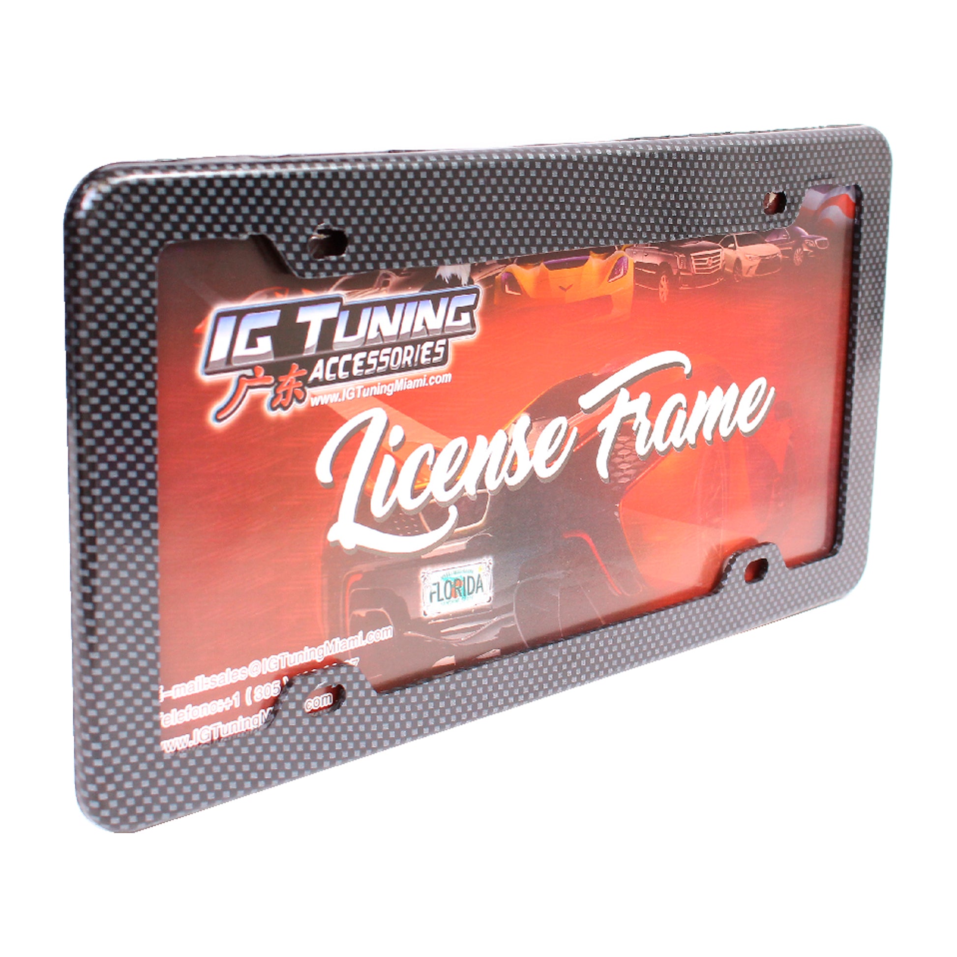 License Plate Frame Carbon image 0