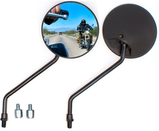 Rearview Mirror round 2 pcs Black image 0