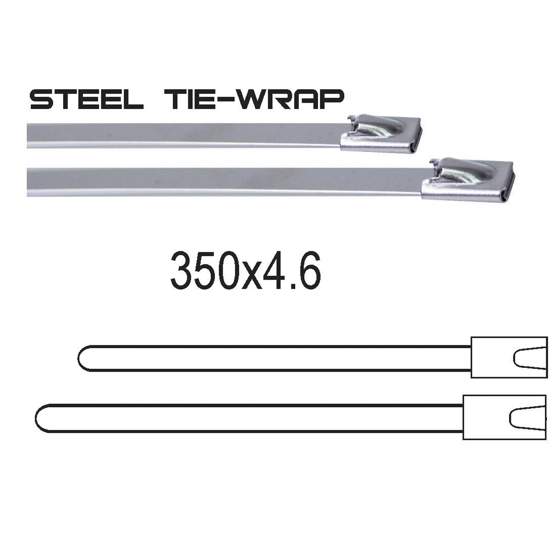 350 x 4.6 Metal Tie Wrap image 0