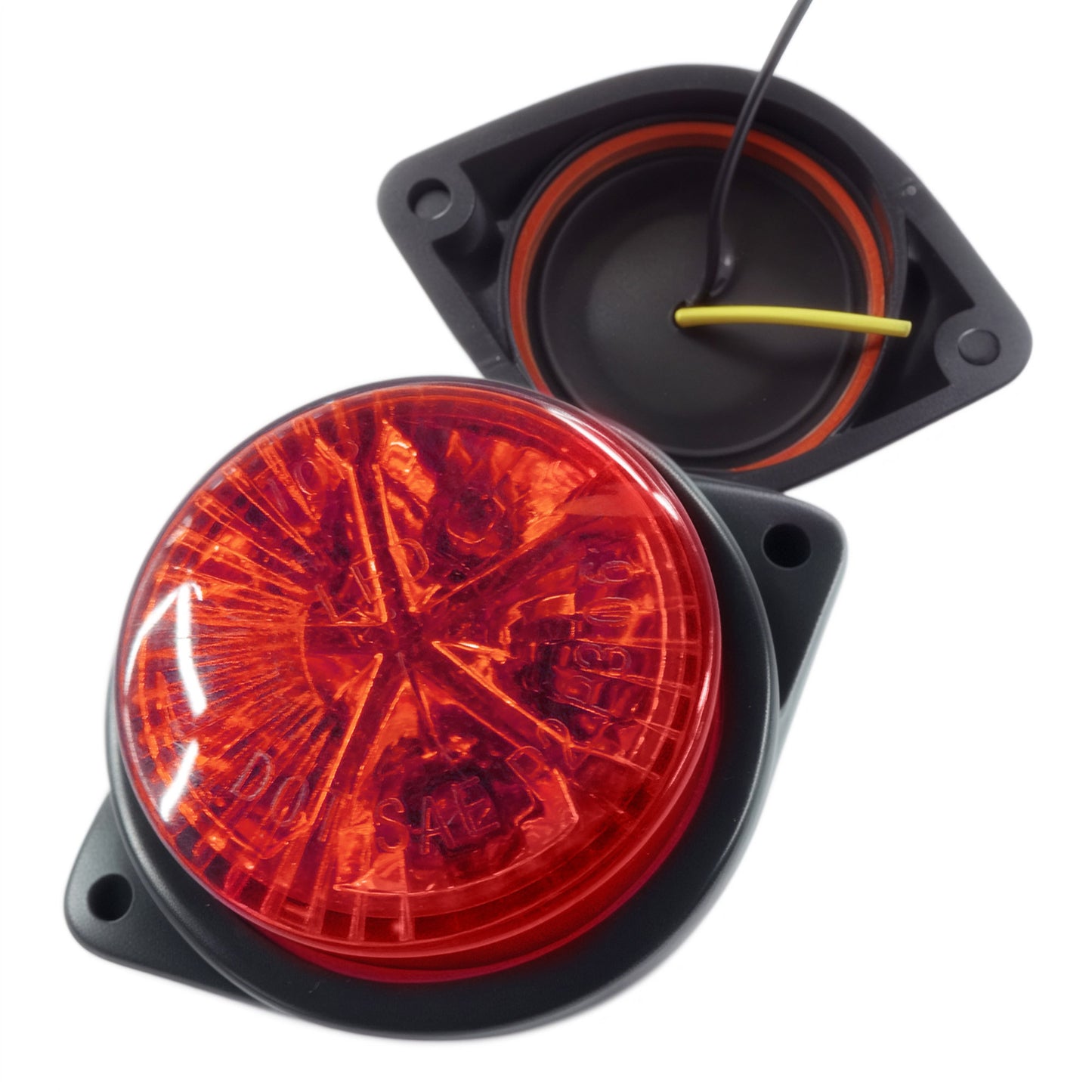 2 Pcs Round Stop 6X8 Red image 0
