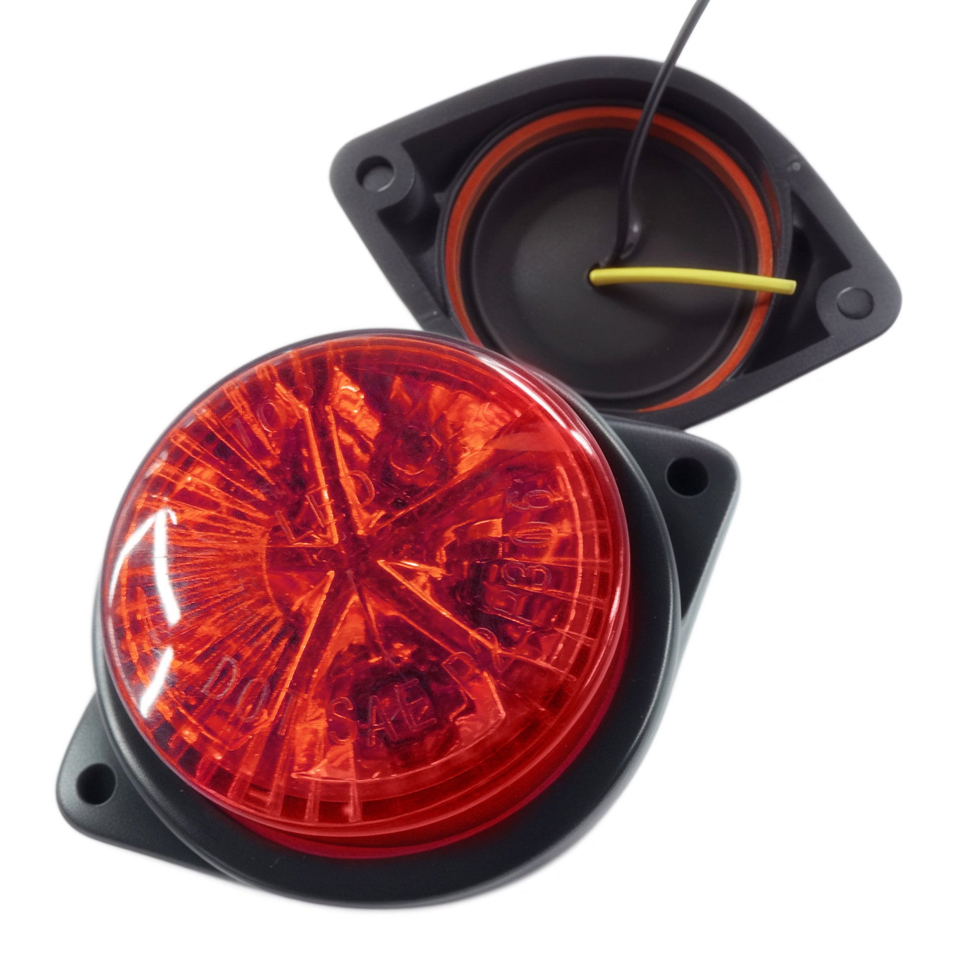 2 Pcs Round Stop 6X8 Red image 0
