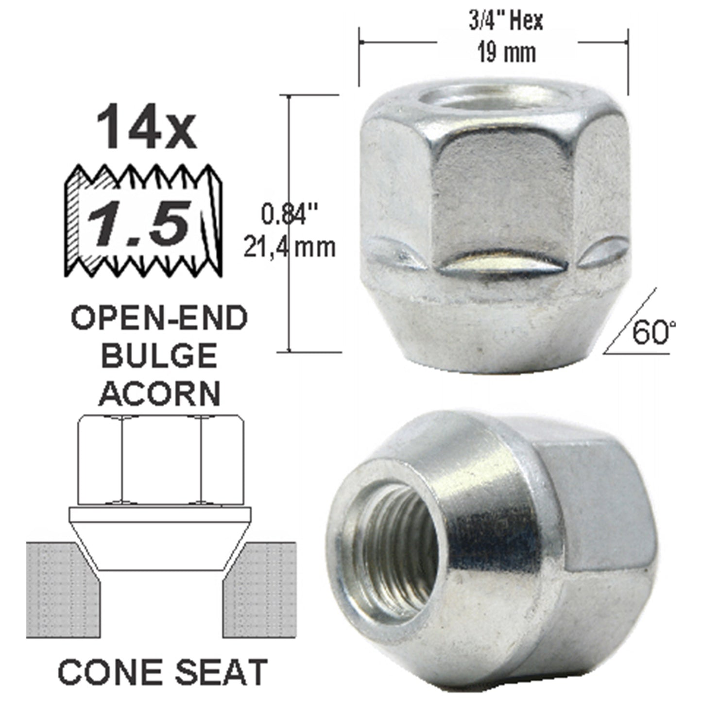 Open End Bulge 21 mm 14 x 1-50 image 0