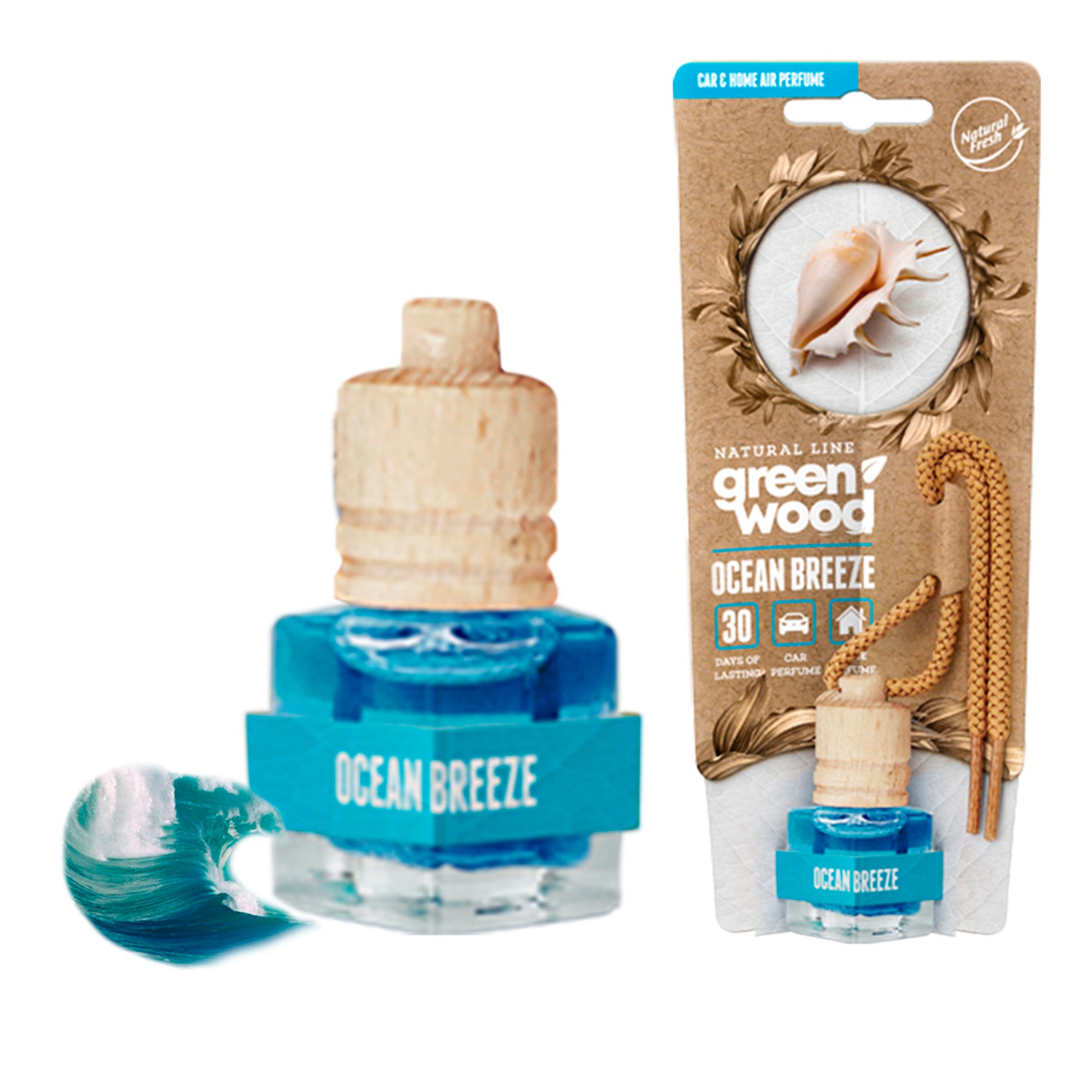 Green Wood Bottle 5ml Ocean Breeze image 0