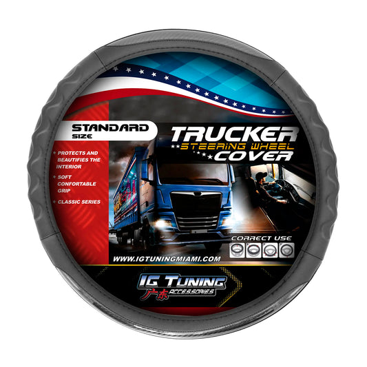 Black Steering Wheel Cover 16.53 inch image 0