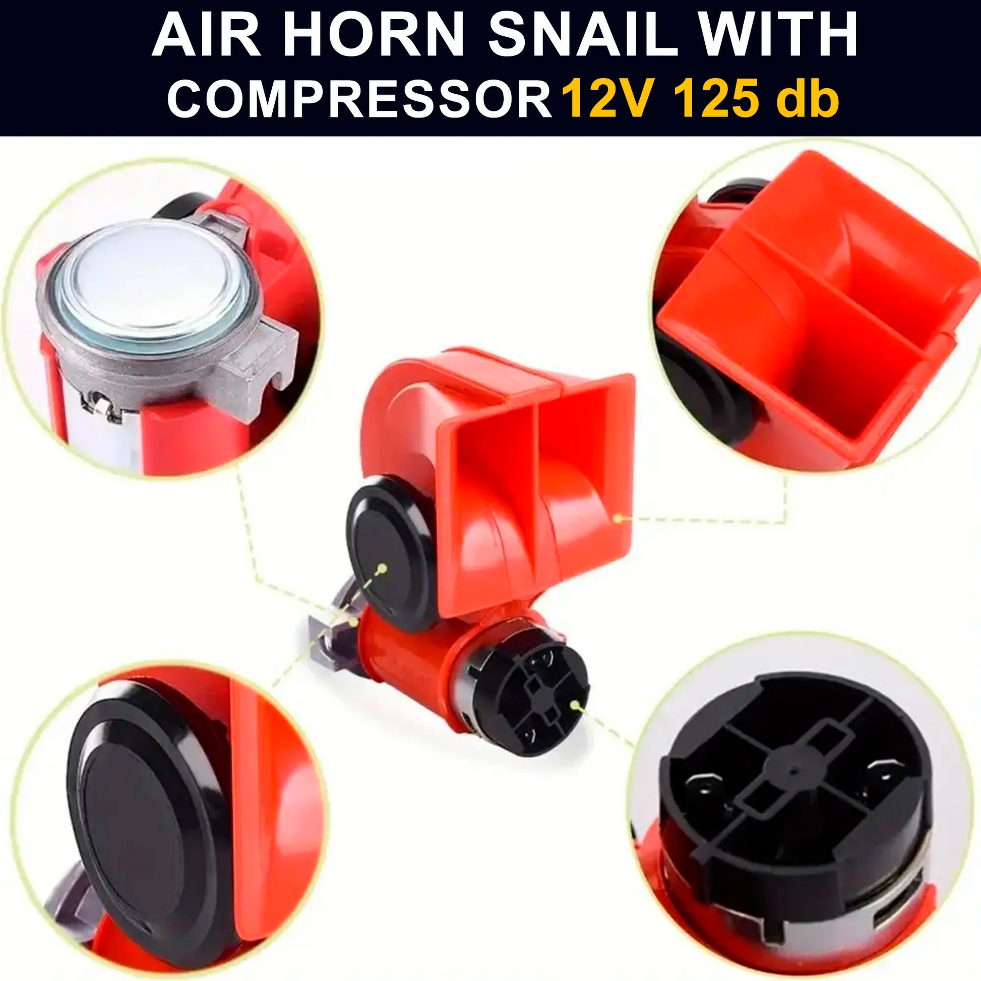 Air Horn Snail with Compressor 12 Volts image 1