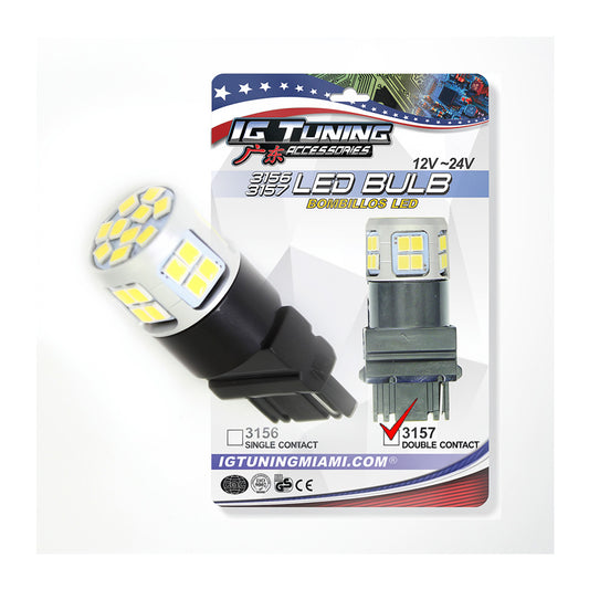 3157 LED Double Contact 30 Leds Red image 0
