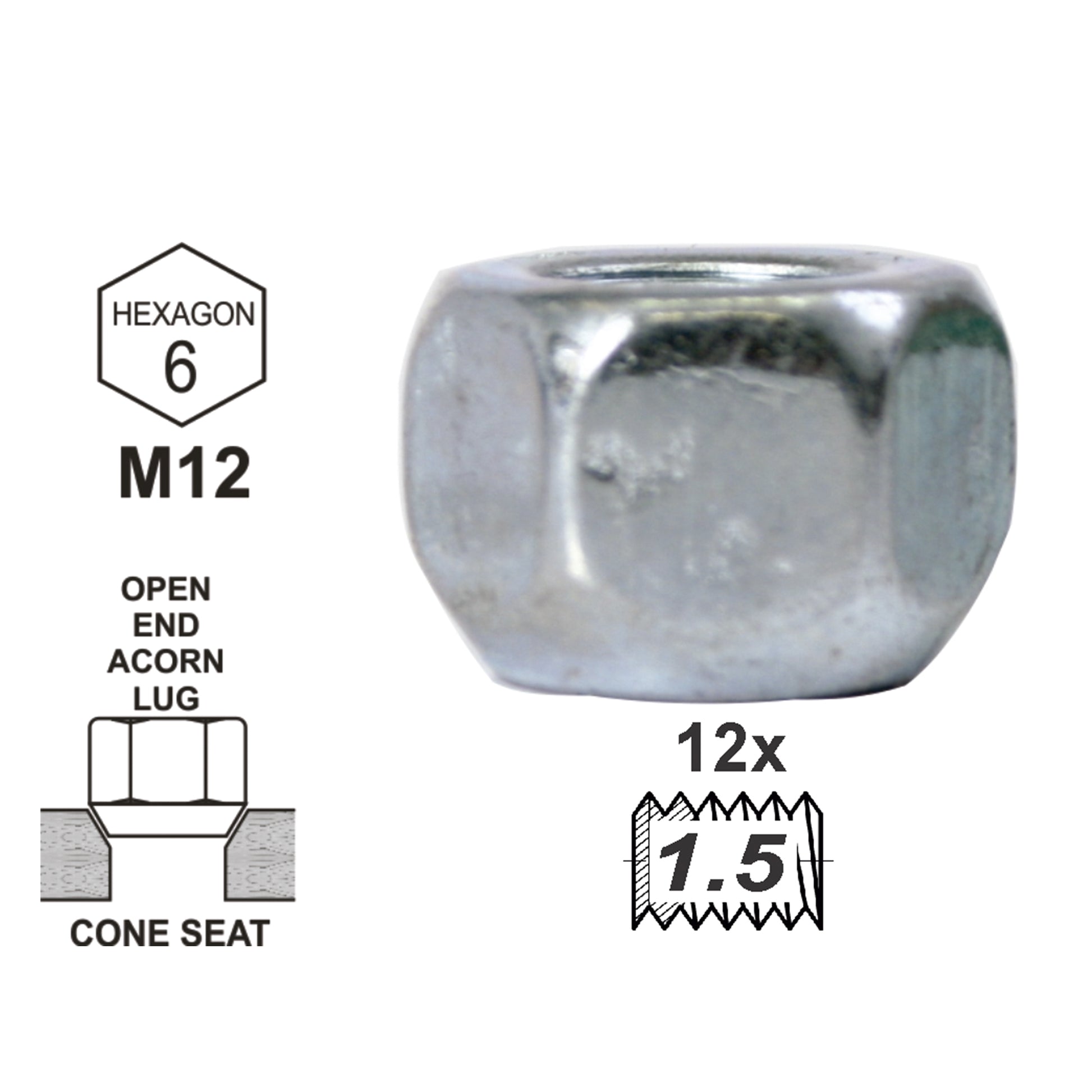 Nut Nickel Short 16 mm 1-5 1 Pcs image 0
